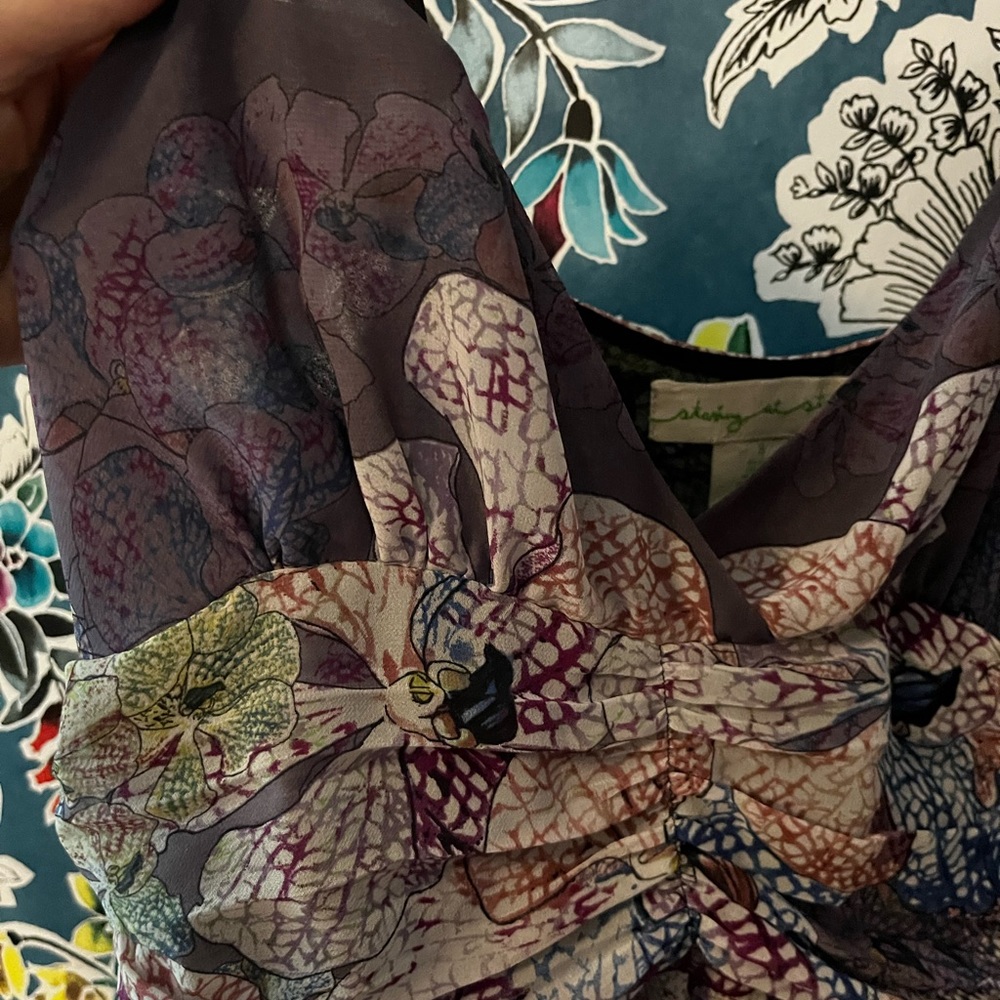 Anthropologie/Staring at stars: women’s (8) Spaghetti strap print dress - Picture 8 of 8